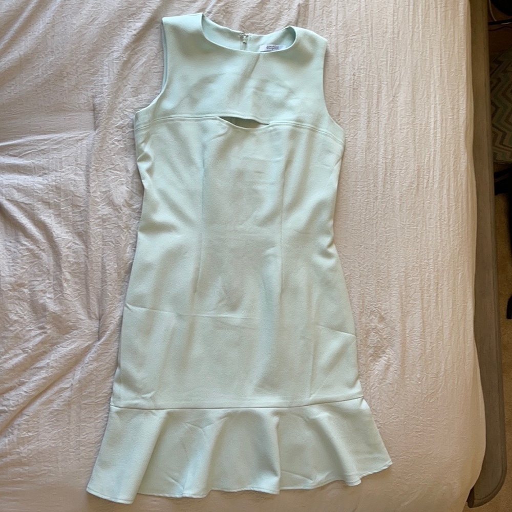 Baby blue with a hint of sea-foam green dress